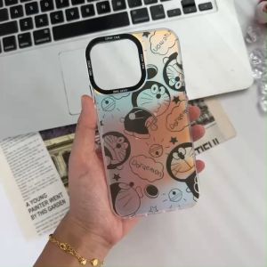 🔥ส่งจากไทย🔥น่ารัก Doraemon เลเซอร์ การ์ตูน เคส for iPhone XR body 14Pro 13Pro 15Pro 16Pro เคสไอโฟน Xr บอดี้ 13Pro 14pro case