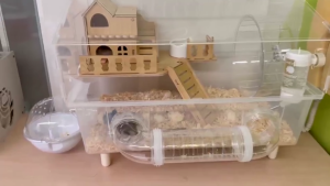 Acrylic Hamster Cage Fully Transparent Luxury Hamster Villa Long Sports Pipe Golden Bear Special Box Large Space Pet Cage Bite-Resistant Escape
