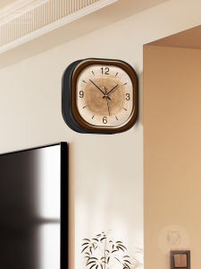 HAOJIUBUJIAN | Vintage Style Double-Sided Creative Woodgrain Wall Clock