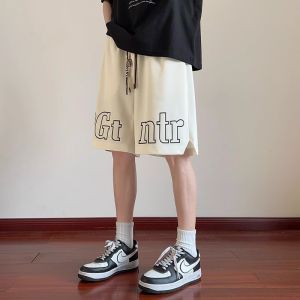 Quần Short Nam Mùa Hè Ice Silk Rộng Rãi Thường Ngày Quần Dài Năm Mảnh Quần Dài Năm Mảnh Mùa Hè Thời Trang Quần Áo Công Sở