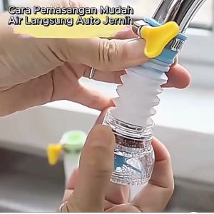 Saringan Kran Air  Flexible 360 Derajat Anti Splash Sambungan Keran Dispenser Filter Kepala Saring Shower  Rak Dapur  Bak Cuci Piring