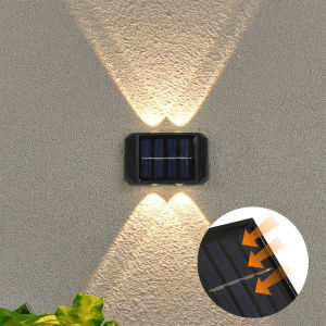 Đèn Tường Năng Lượng Mặt Trời LED Chống Thấm Nước Tích Hợp Cảm Biến Ánh Sáng Đèn Năng Lượng Mặt Trời Mạnh Mẽ Dùng Cho Sân Vườn Hàng Rào Trang Trí Nhà Cửa Chất Liệu ABS Đạt Chuẩn IP65 Kiểu Dáng Hiện Đại