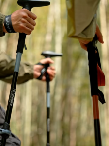 Naturehike T-shaped Trekking Pole 3 Sections Aluminum Alloy Telescopic Walking Stick Outdoor Hiking