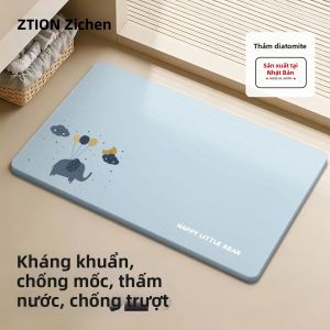 ZTION | Thảm Tắm Chống Trượt Hấp Thụ Nước Nhanh Từ Gel Silica Cứng