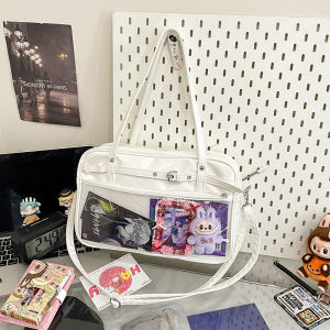 Transparent Large Capacity Uniform Bar Tote Bag Shoulder Crossbody Handheld Backpack JK Uniform Bag School Bag ITA Tote Bag