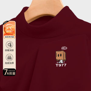 Áo Thun Dài Tay Dày Lót Lông Cừu Cổ Cao Mùa Đông 2025 Mới Về Áo Lót Thời Trang Thường Ngày Thoải Mái Thoáng Khí