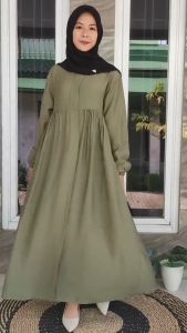 Gamis Dress Basic Polo Linen Zunaira Terbaru dan Termurah | Dress Linen Model Minimalis | Fashion Wanita Polos Simpel Elegan | Gamis Kondangan | Gamis Jumbo | Gamis Linen Kancing | Gamis Linen Premium Tali Pinggang | Prilla Maxy Sabrina Hazell