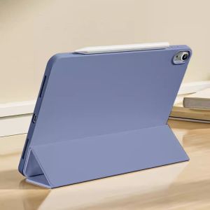 Ốp Bảo Vệ PU Cho iPad Pro 11 M5/M4 13 12.9 & iPad Air 11 M3/M2 - Ốp Mềm Có Giá Đỡ Ba Gấp Hỗ Trợ Chức Năng Đánh Thức Thông Minh & Sạc Từ Tính Cạnh Bút Apple Pencil