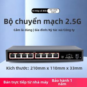 dcoma | Switch Ethernet Gigabit 5 Cổng 10/100/1000Mbps 2.5G 10Gbps Cổng Quang