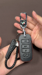 Perodua ALZA 2023 - 2024 / Myvi Ativa 2022-2024 Remote Key Leather Case Cover Keychain
