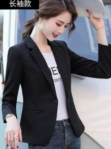 Slim Fit Short Womens Blazer Jacket Thin Spring Autumn New Style Fashionable Black White Trendy Streetwear Top Coat