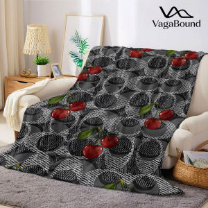 Chăn Flannel Cherry Lux 4 Mùa Sử Dụng Được Chống Xù Chất Liệu Vải San Hô Di Động Dùng Cho Ghế Sofa Văn Phòng Giường Du Lịch Thư Giãn Cắm Trại Phong Cách Hiện Đại Chất Liệu Polyester