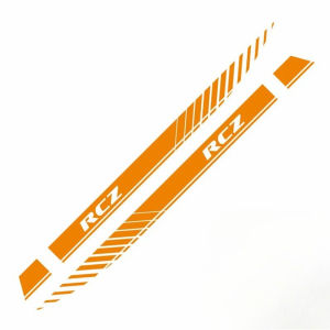 For PEUGEOT RCZ Coupe Racing Sport Stripes Car Door Side Skirt Sticker Auto Body Decor Vinyl Decals Exterior Accessories