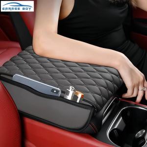 Car armrest box booster pad with storage bag - elbow support Memory Foam car center armrest box protector pad