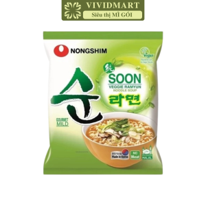 [GÓI LẺ] - NONGSHIM - Mì chay Nongshim Soon Veggie Mì Nongshim chay Mì chay Soon Veggie Mì chay Hàn Quốc (112g/gói)