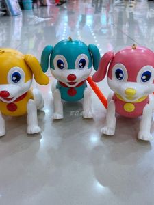 Childrens Mid-Autumn Festival Gift Handheld Electric Lamp Dog Toy with Sound And Light Cartoon Design Plastic Material