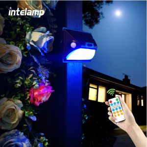 intelamp โคมไฟ ไฟติดผนังโซล่าเซลล์ มีแผงโซล่าในตัวโคม ไม่ต้องเจาะผนัง ไฟโซล่าเซลล์ หลอด LED ใช้พลังงานแสงอาทิตย์ YL002-B