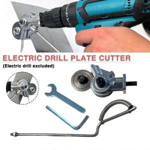 FNICEL | Effortless Metal Sheet Cutter Drill AttachmentPlate Shears Refitting Tool for Stainless Steel Iron & Aluminum Smooth Cutting