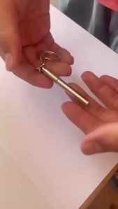 Bút Bi Mini Đa Năng 6.3cm Thiết Kế Tiện Dụng Kèm Móc Khóa Bằng Thép Không Gỉ Dùng Cho Trường Học Và Văn Phòng