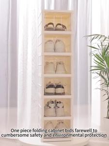 Foldable Transparent Dustproof Easy-to-Install Plastic Shoe Organizer