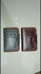 DOMPET PRIA UKURAN 3/4 MENBENSE F388-140 WALLET 3 LIPATAN MUAT BANYAK BAHAN TEBAL
