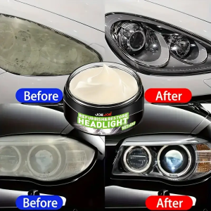 Headlight Repair Kit - Restore Yellow Tone Remove Scratches and Blurriness Restore Brightness of Front and Rear Lights