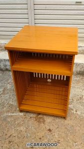 TMD ชั้นวางของ ไม้สักแพร่ 50*50 สูง 80 ซม. 50 มกราคม 1.7 คิว (ชั้นวางตู้เย็นเล็ก ชั้นวางหลังสือ สีย้อม)