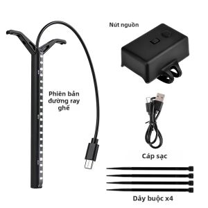 Đèn Hậu Xe Đạp An Toàn ESLNF RGB Flowing 1200mAh Sạc Type-C Chống Nước IPX4 Dành Cho Đi Xe Đạp Đường Trường Và MTB Ban Đêm