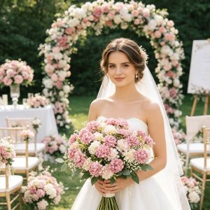 Silk Artificial Flowers Hydrangea Wedding Bridal Bouquets Home Holidays Outdoor Garden Bonsai Arch DIY Gifts Decorations Garland