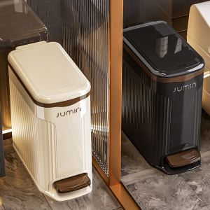 Luxury Bathroom & Living Room Press Step Trash Can Large Capacity