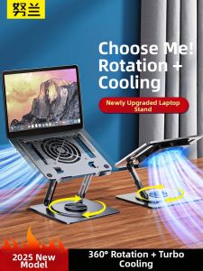 Nubolan | 360 Rotating Laptop Cooling Stand Adjustable Aluminum Tablet Support Riser