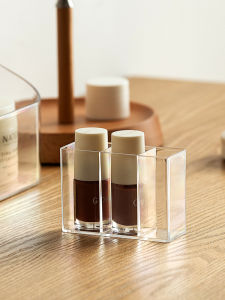 Transparent Lipstick Organizer Holder Wall Mounted Storage Rack Desktop Cosmetic Pen Case Separation Bathroom Accessories