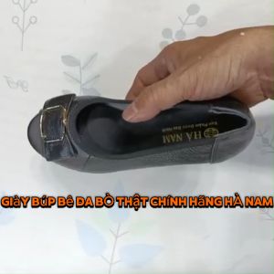 Giày Nữ Búp Bê Đế Xuồng 5cm TiTi ĐÔ Da Bò Thật Thời Trang Cao Cấp GBBN2034