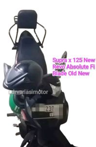 sandaran jok belakang lipat motor supra x 125 new blade revo absoulute Fi New