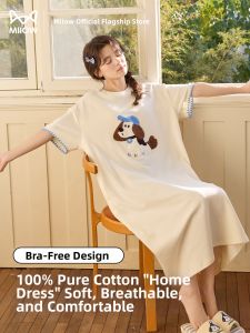 MiiOW | Summer Cartoon Cotton Sleepwear with Padding Dress