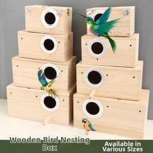HUAAOBAI | Outdoor Wooden Bird Nest Box With Perch