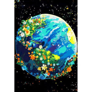 Oil Painting By Numbers Kit Earth Scenery Number Drawing Canvas DIY Pictures By Numbers Home Decor
