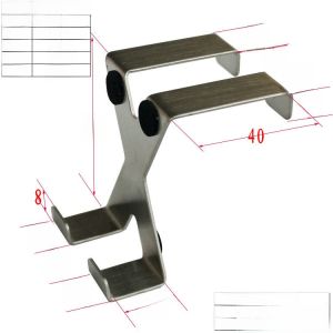 Thickened Solid Stainless Steel Door Back Clothes Hook Bathroom Door Back Hanging Object Hook Towel Hook Office Partition Hook