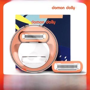 DomonDolly Ladies Manual Hair Removal Razor Full Body Use Battery Powered Scratch off Dot Design Shaving Device for Women