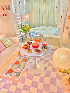 Luxurious Ins Style Checkerboard Pattern Carpet