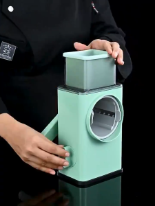 [SG Ready Stock]  Vegetable slicer Vegetable Cutter Three types of blades Quick vegetable cutting Machine Slicer high capacity multifunctional kitchen roller slicer