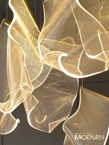 [Warranty]Luxury Villa Chandelier apartment staircase chandelier Nordic LED lighting Simple living room lamp Modern bedroom decorative light