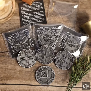 New Solomon King Coin Alloy Jupiter Talisman Amulet Souvenir Collectible Meditation Ritual Coin