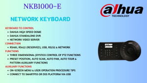 Dahua Network Keyboard with 3 Axis Joystick Control DVR NVR PTZ Camera Menu in LCD Screen RS232 RS485 USB IP NKB1000-E