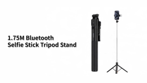 MeeGoo Selfie Stick Tripod 1.75M with LED Light Remote Bluetooth Phone Stand Portable for Phone Gopro Camera