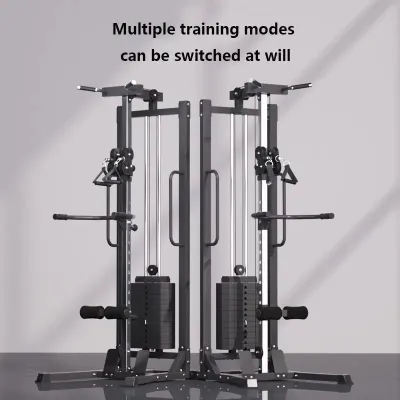 Cable Crossover Machine Home Gym Wall Mount Cable Station with 165 Pounds Weight StackLat Pull Down Machine with 27 Positions Dual Pulley System