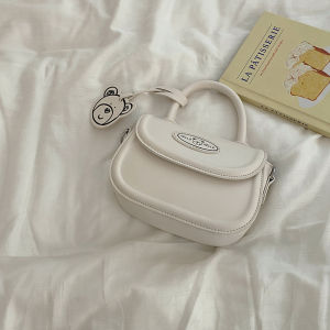 Bear Knight Small Handbags Womens Summer New New Arrival Tide Fashion K-style Saddle Bag Minority All-Match Messenger Bag