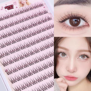 Glue-Free Fish Tail Natural Segmented Eyelashes for Beginner & Lazy Bare-Faced Realistic
