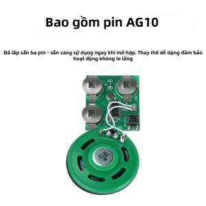 Aideepen | Mô-đun Giọng Nói 60 Giây Cho Thiệp Chúc Mừng Sticker Dán Tủ Lạnh Tự Làm Với Nút Phát Lại Bảng Nhạc Hoạt Động Bằng Pin