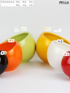 จานชามเซรามิกสีสันสดใสสำหรับอาหารจานด่วนแบบอิสระ จานใส่น้ำจิ้ม จานใส่ผลไม้สลัด จานหัวแหลม จานใส่ซอส จานแบบมีสไตล์